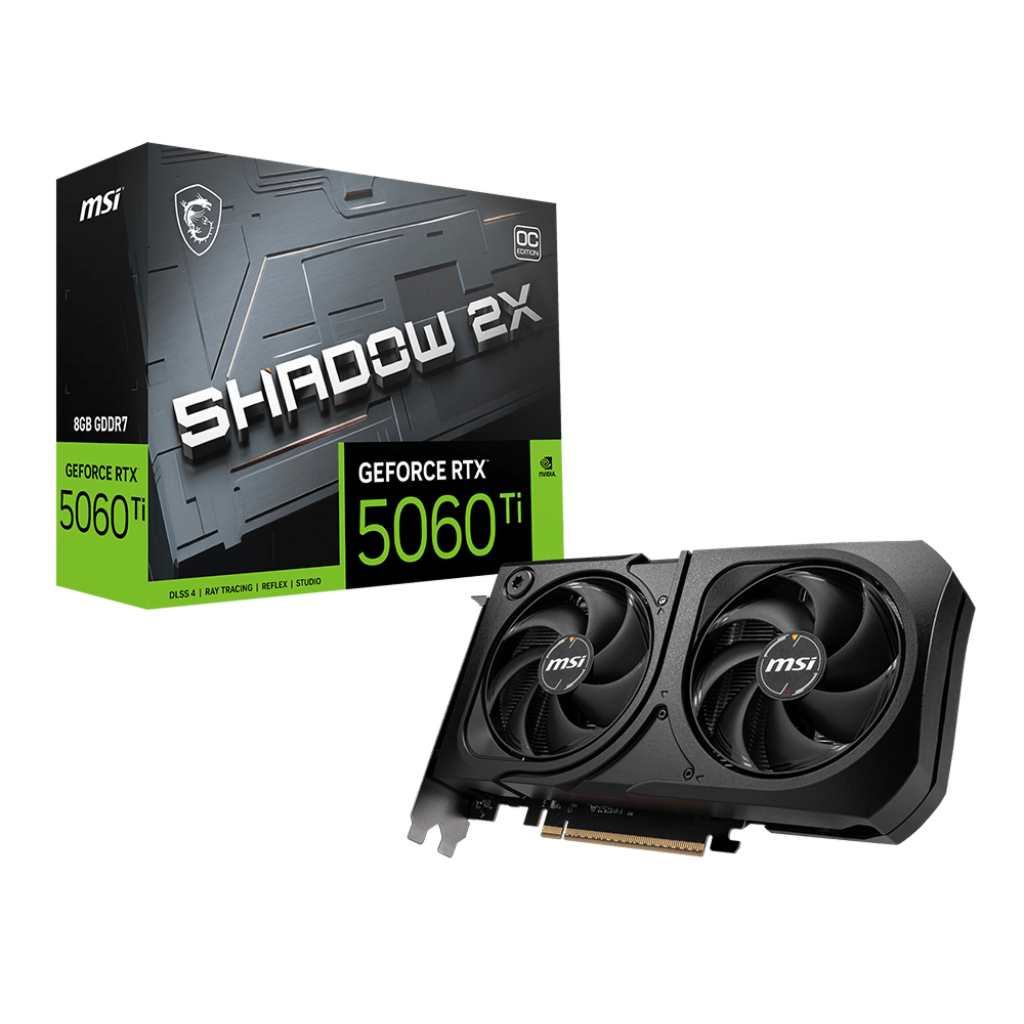 MSI RTX 5060 Ti Shadow 2X OC Plus 8GB GDDR7 Graphics Card