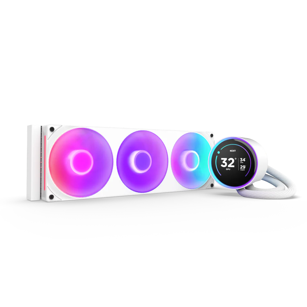 NZXT Kraken Elite 420 RGB with IPS LCD Display (White)