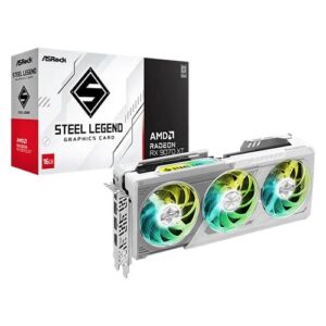 ASRock RX 9070 XT Steel Legend 16GB GDDR6 Graphics Card (White)
