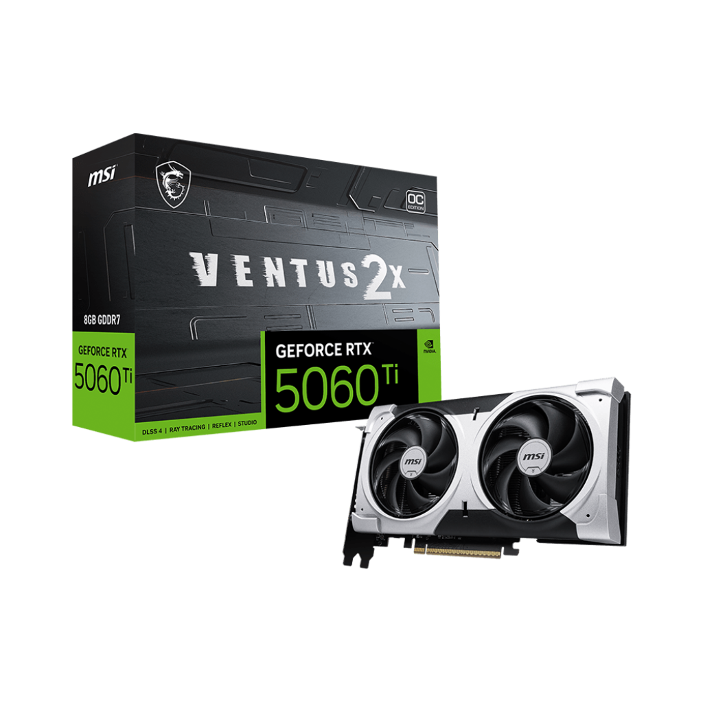 MSI RTX 5060 Ti Ventus 2X OC Plus 8GB GDDR7 Graphics Card