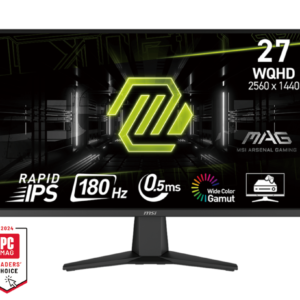 MSI MAG 275QF | 27 Inch 1440p QHD (2K) 180Hz Rapid IPS 0.5ms Monitor