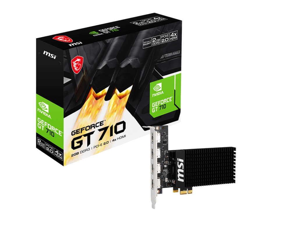 MSI GT 710 2GD3H with 4 HDMI Graphics Card