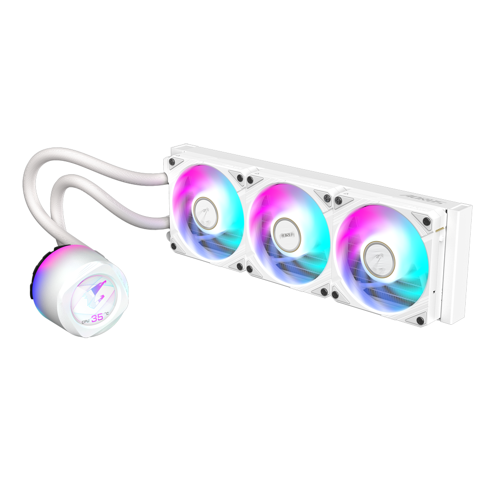 Gigabyte Aorus Waterforce X II 360 ICE ARGB with LCD Display Liquid Cooler (White)