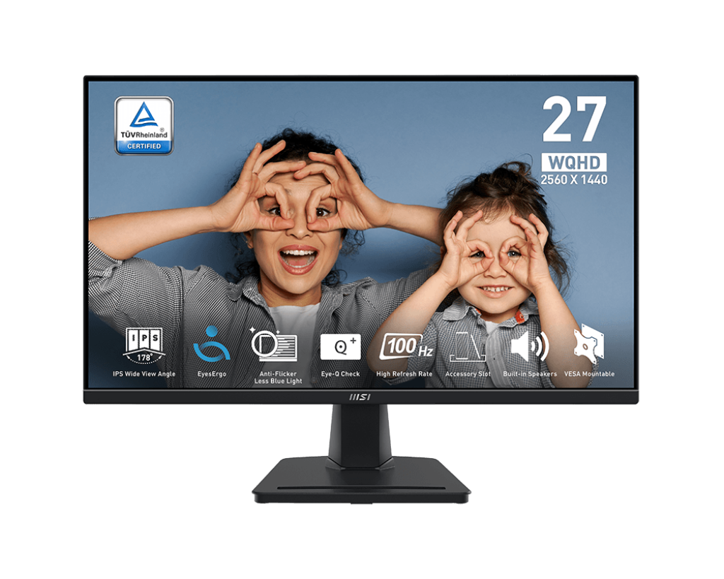 MSI PRO MP275Q | 27 Inch 1440p QHD (2K) 100Hz IPS Monitor