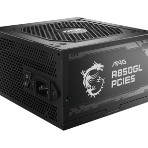 MSI MAG A850GL PCIE 5.1 ATX 3.1 850 Watt 80 Plus Gold Fully Modular Power Supply