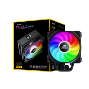 Ant Esports ICE-C612 Digital ARGB with Temp Display Air Cooler (Black)