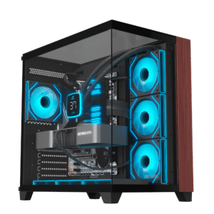 Ant Esports Crystal Wood ARGB (Black) Cabinet