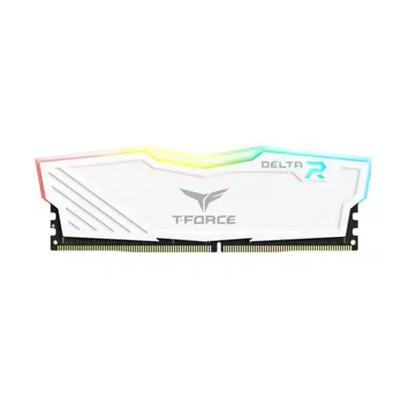 TeamGroup T-Force Delta RGB 16GB (16GBx1) DDR4 CL16 3200MHz RAM (White)