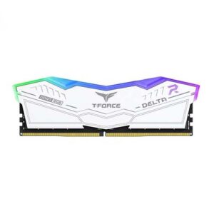 TeamGroup T-Force Delta RGB 16GB (16GBx1) DDR5 CL38 6000MHz RAM (White)