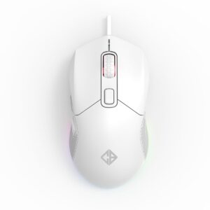 Cosmic Byte Firestorm RGB Wired Gaming Mouse (White)