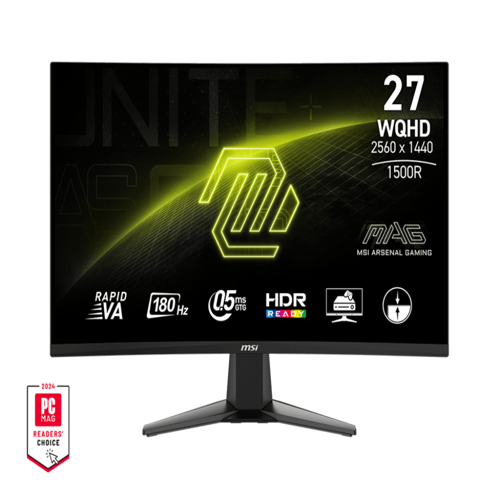 MSI MAG 27CQ6F | 27 Inch Curved 1440p QHD (2K) 180Hz 0.5ms