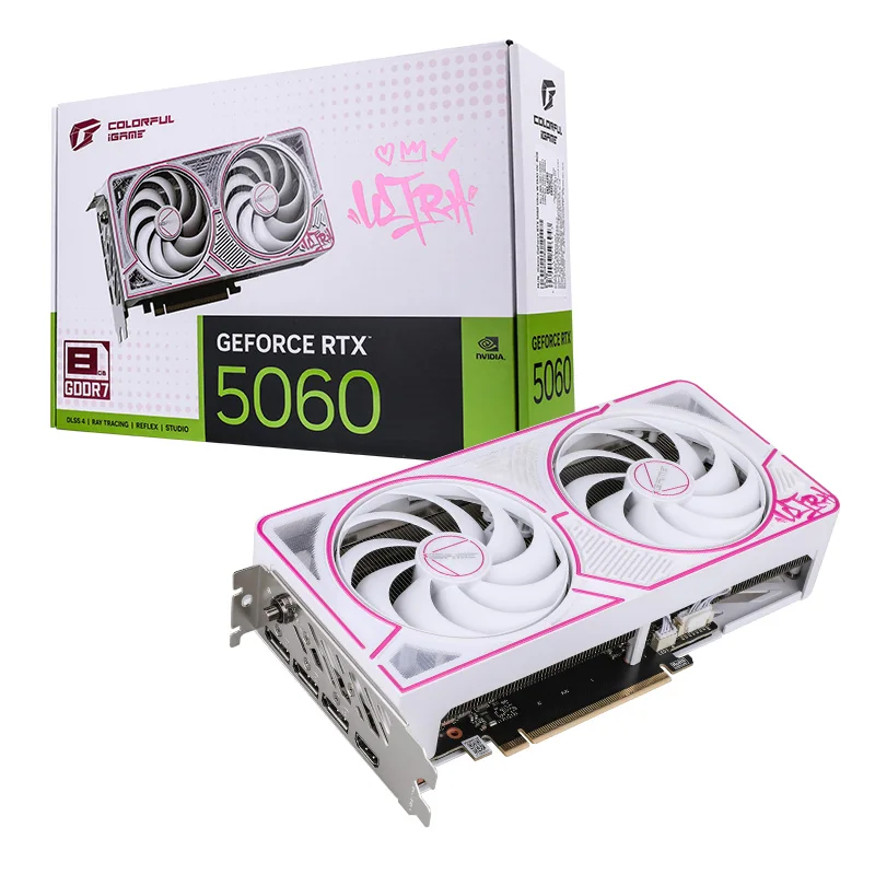 Colorful iGame RTX 5060 Ultra W DUO OC 8GB GDDR7 Graphics Card (White)