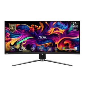 MSI MAG 341CQP QD-OLED | 34 Inch Curved 1440p UWQHD (2K) 175Hz OLED 0.03ms
