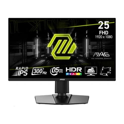 MSI MAG 255PXF | 25 Inch 1080p FHD 300Hz Rapid IPS 0.5ms with Adjustable Stand