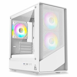 TAG Gamerz Starlight, 3 ARGB Fans, M-ATX Cabinet (White)
