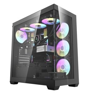 TAG Gamerz Luminor, 7 ARGB Fans, ATX Cabinet (Black)