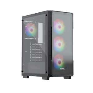 COCO Sports Core 200M 4 ARGB Fans ATX Cabinet (Black)