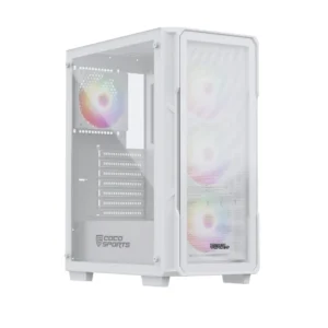COCO Sports Core 200M 4 ARGB Fans ATX Cabinet (White)