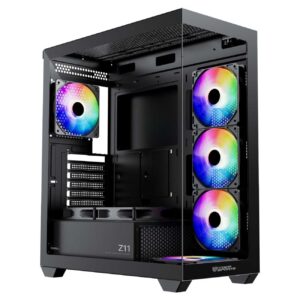 COCO Sports Stark Z11 7 ARGB Fans ATX Cabinet (Black)