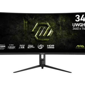 MSI MAG 342CQRF E20 | 34 Inch 1500R Curved 1440p QHD (2K) 200Hz 0.5ms Monitor