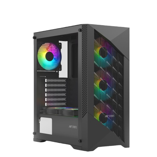 Ant Esports ICE 270M 6F, 6 SRGB Fans, ATX Cabinet (Black)