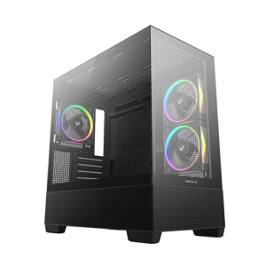 DeepCool CG380 3F, 3 ARGB Fans, M-ATX Cabinet (Black)