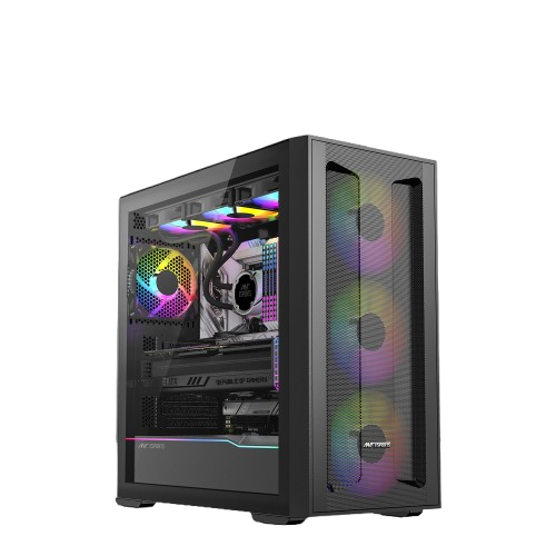 Ant Esports Titan Core 360, 4 ARGB Fans, E-ATX Mid Tower Cabinet (Black)